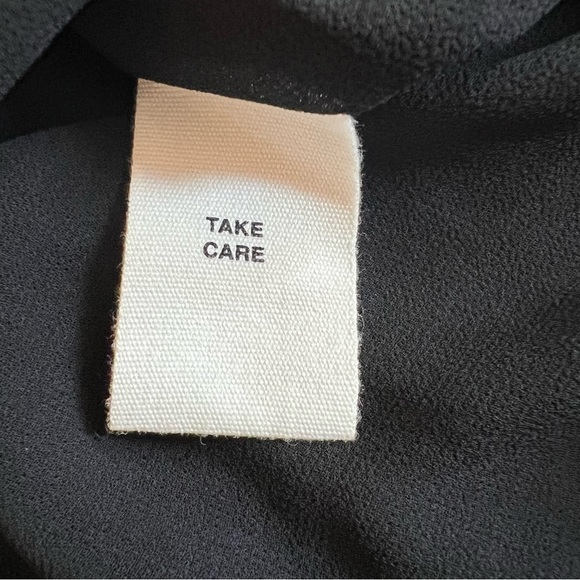 AVEC LES FILLES High Low Tie Neck Midi Dress Black Lapis Dot Size Small - Picture 14 of 15